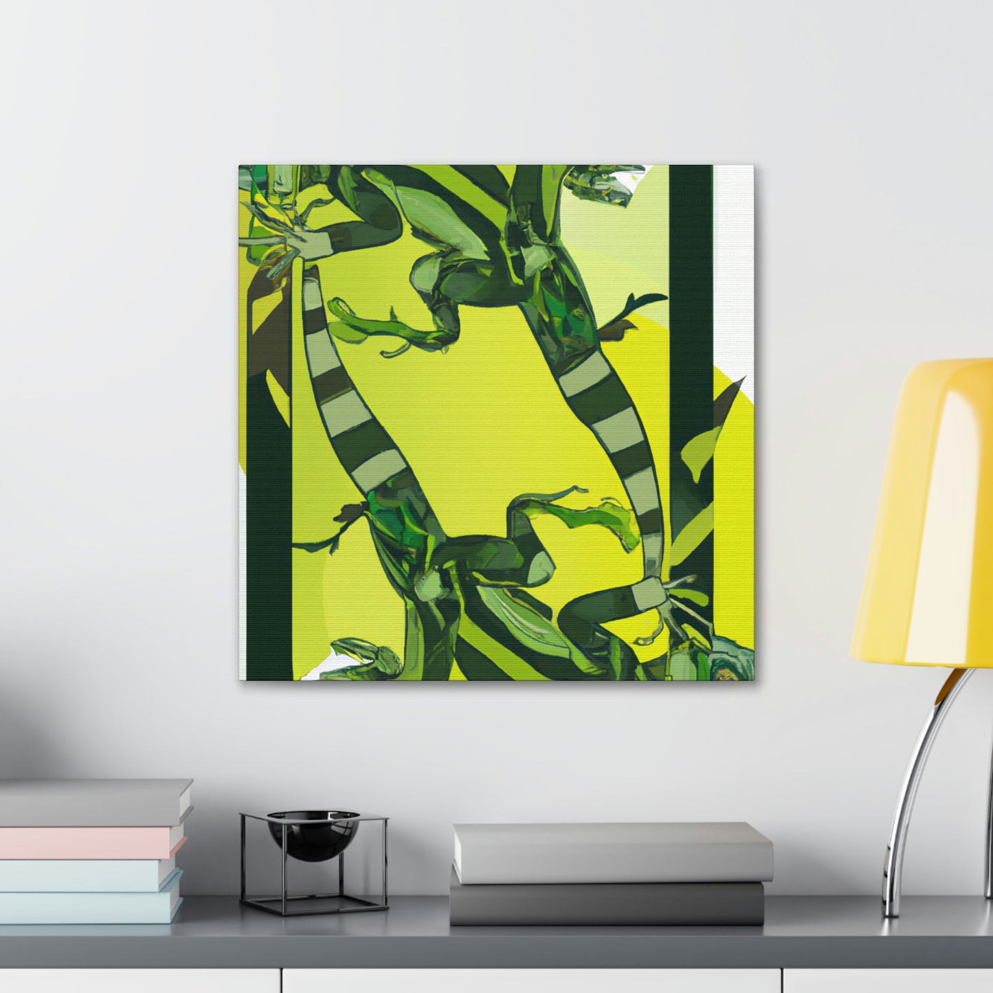 "Iguanas in Art Deco" - Canvas