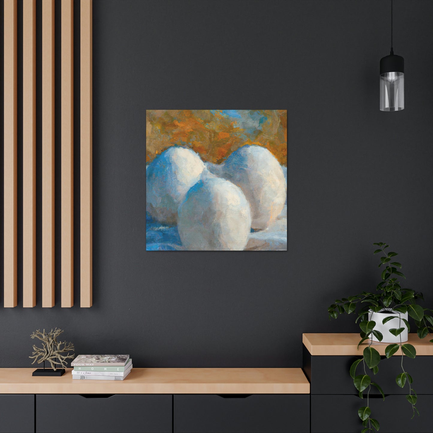 "Eggs in Celestial Bloom" - Canvas