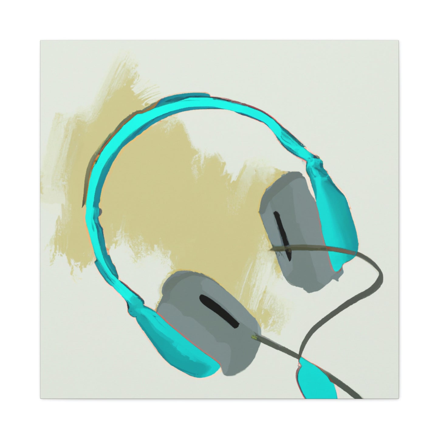 Headphones in Monochrome - Canvas