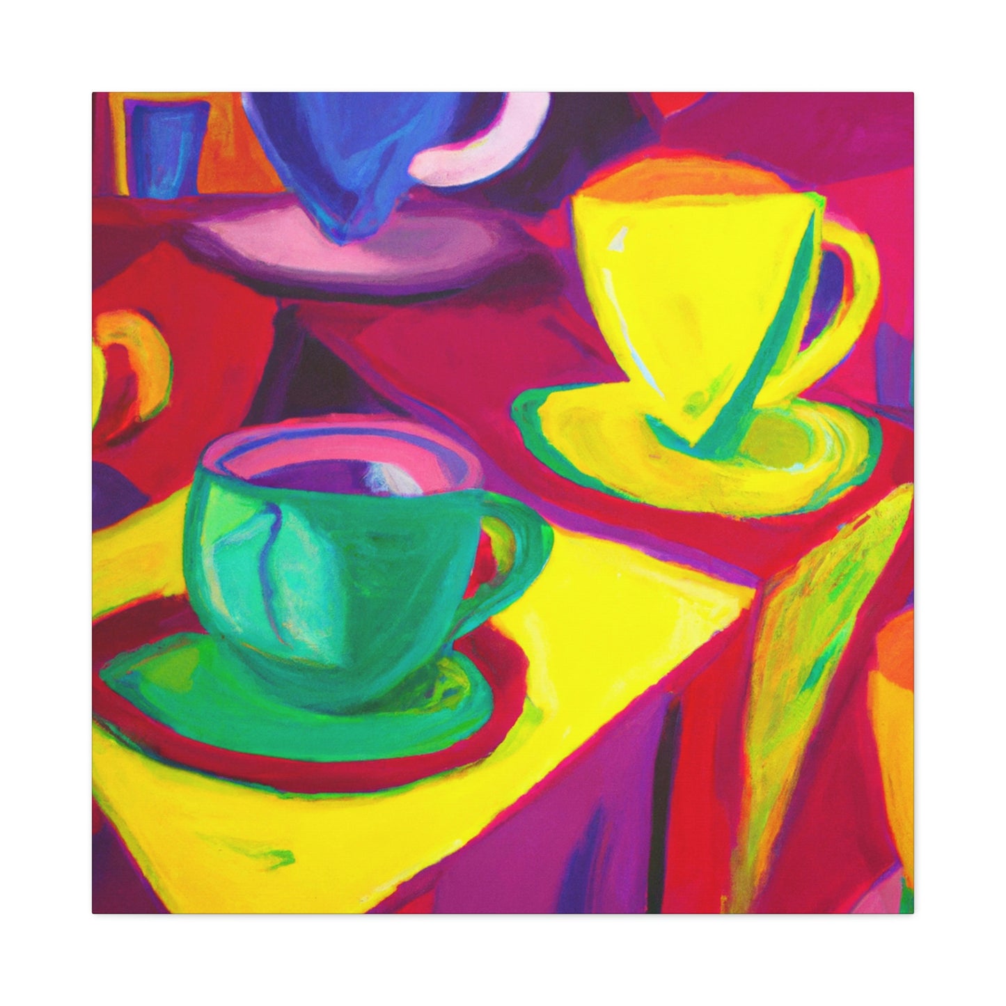 "Teacups in Fauvism" - Canvas