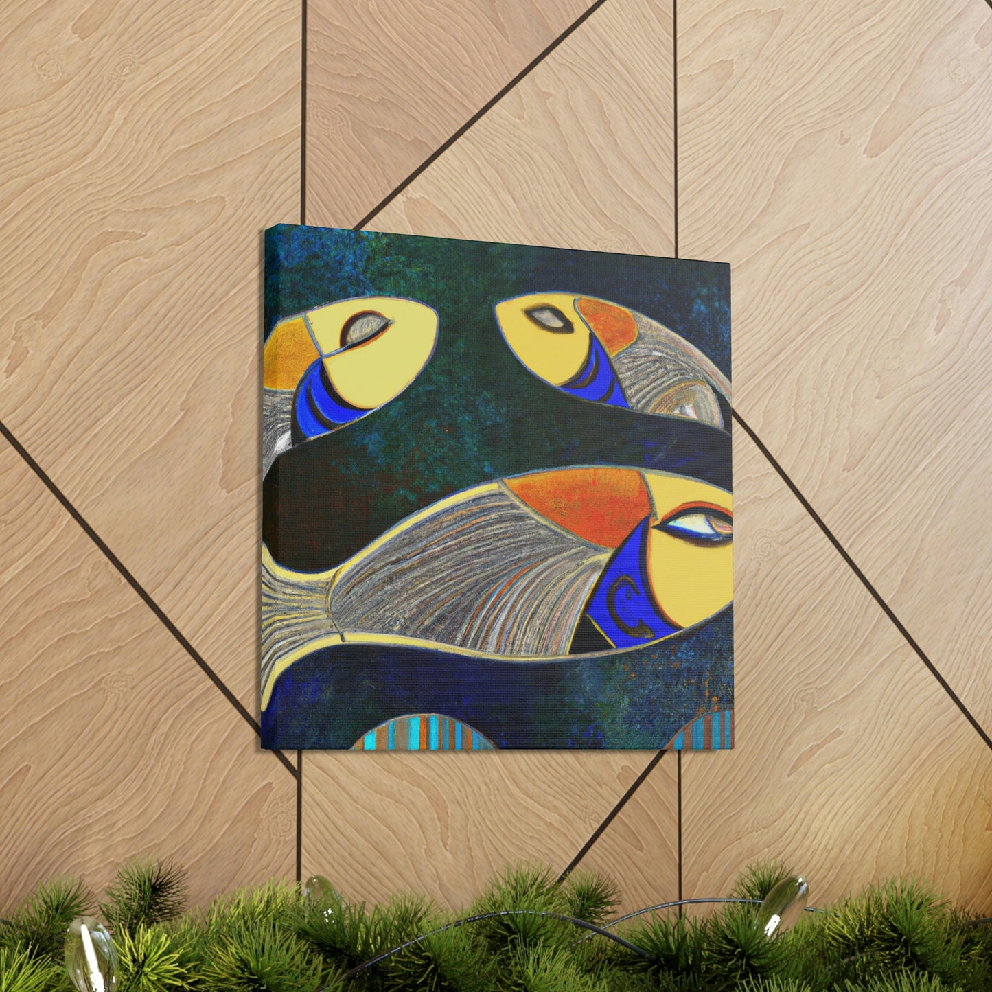 "Dancing Killifish Splendor" - Canvas