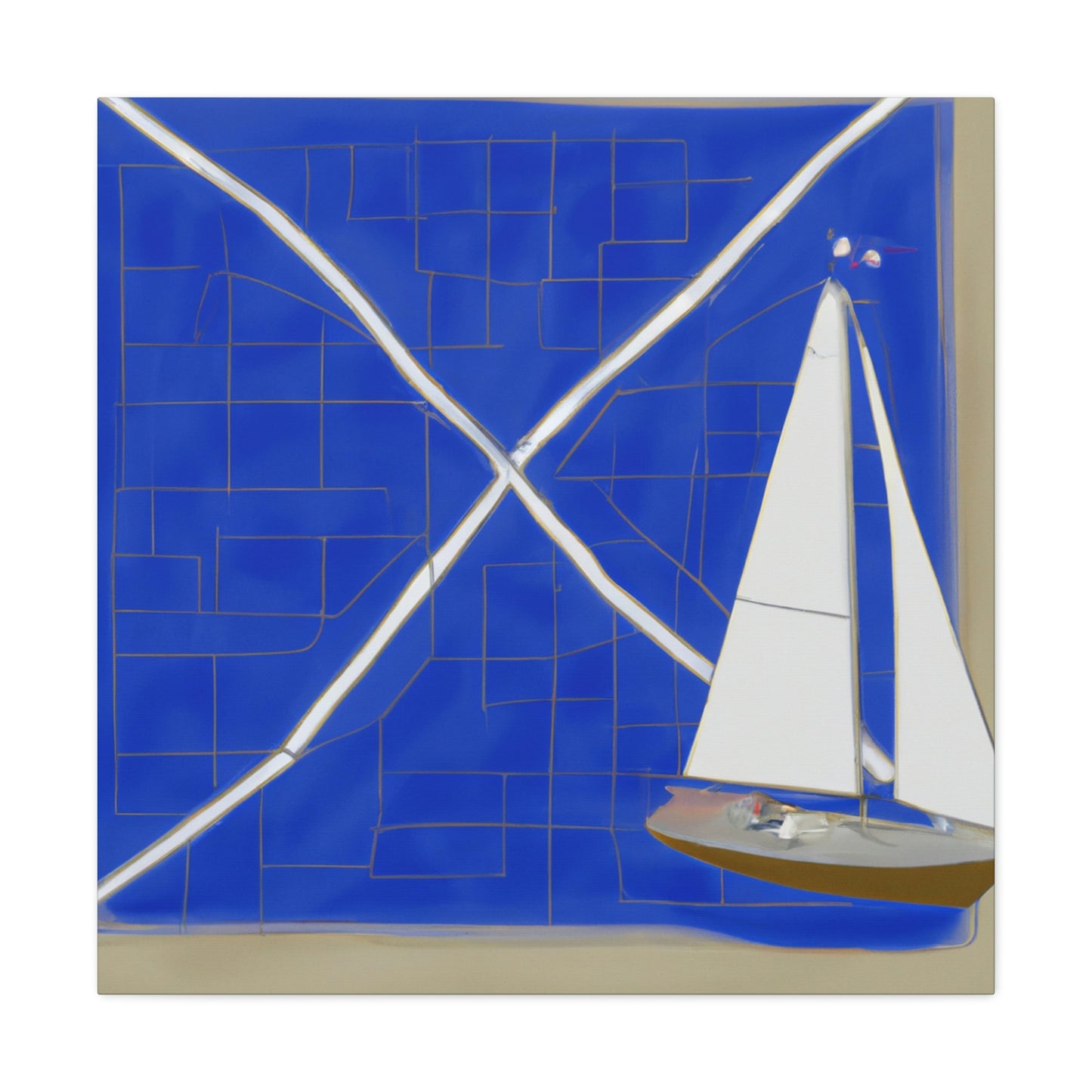 Nautical Minimalism Chart - Canvas