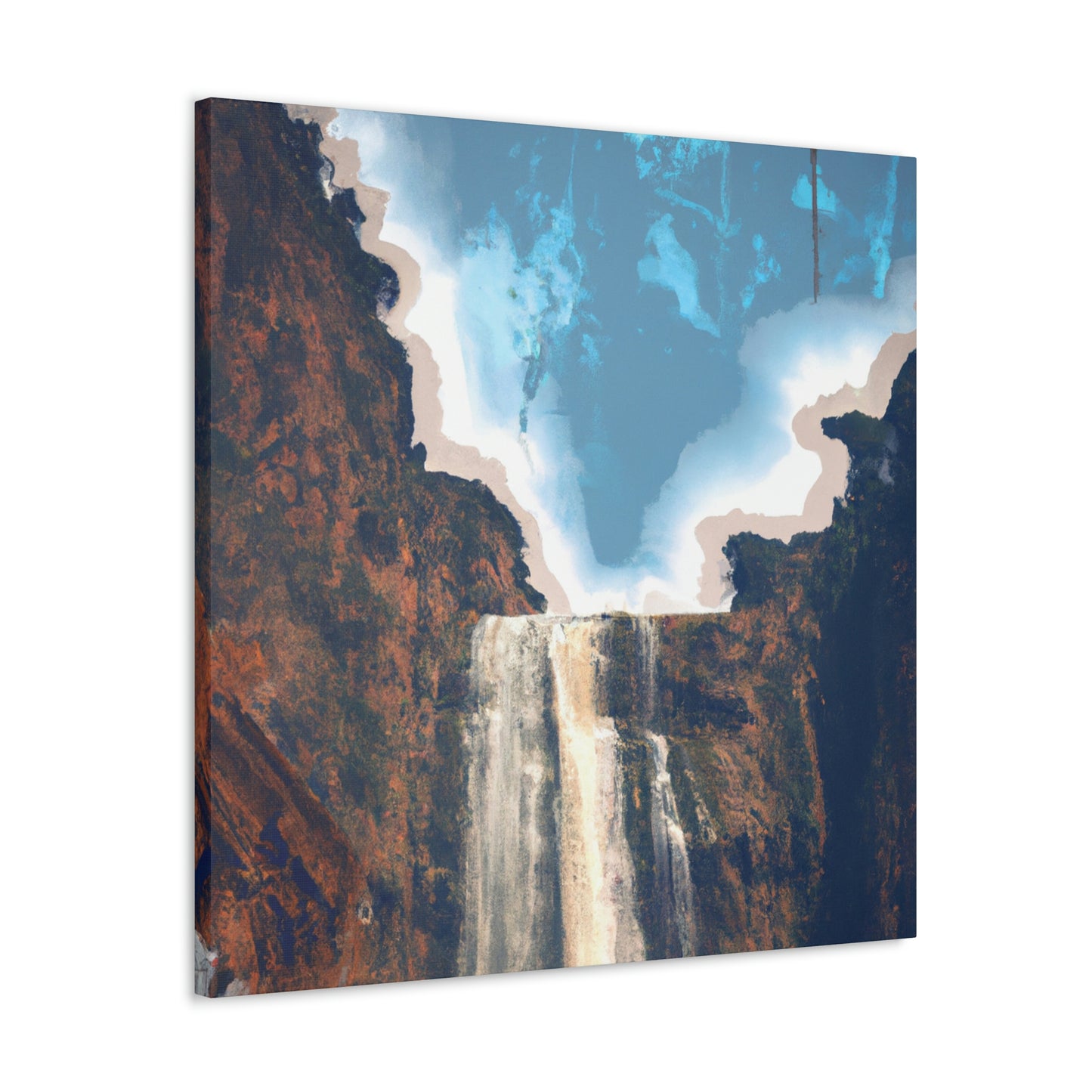 "The Mighty Waterfall Scene" - Canvas