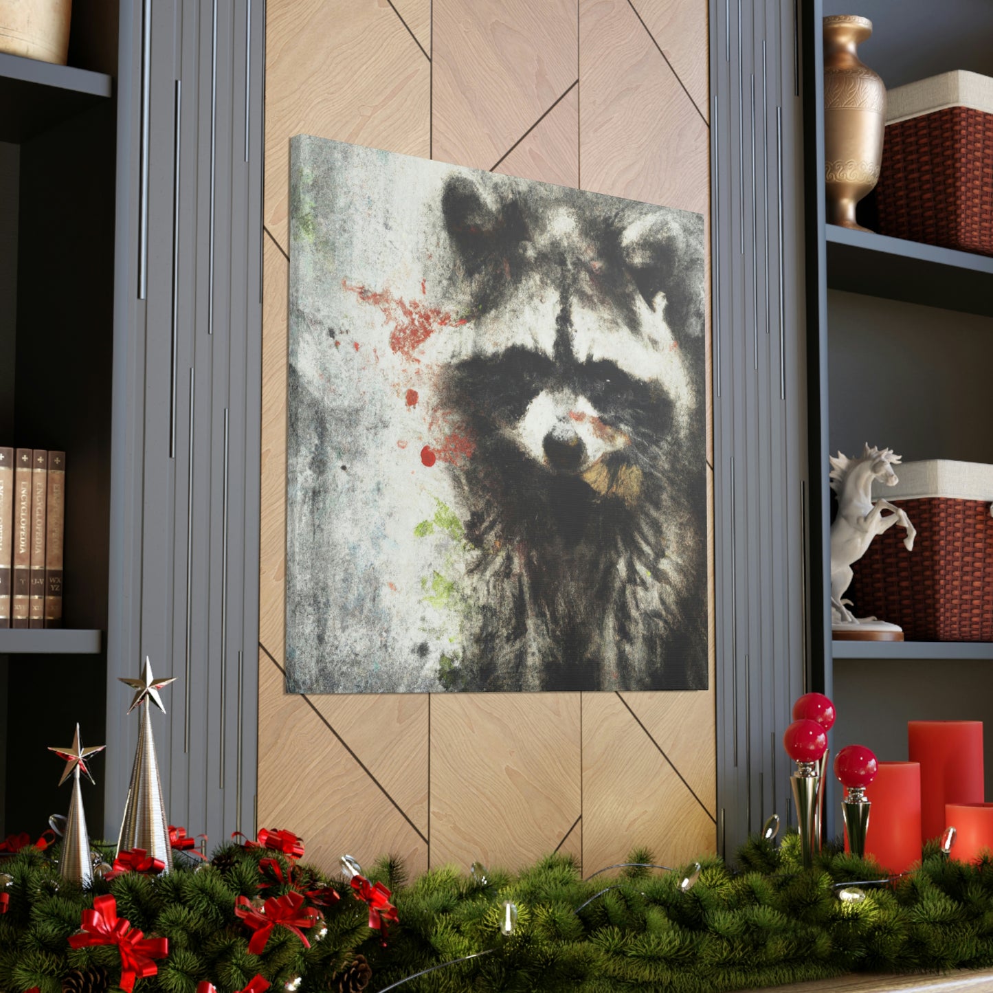 Raccoon in Reflection - Canvas