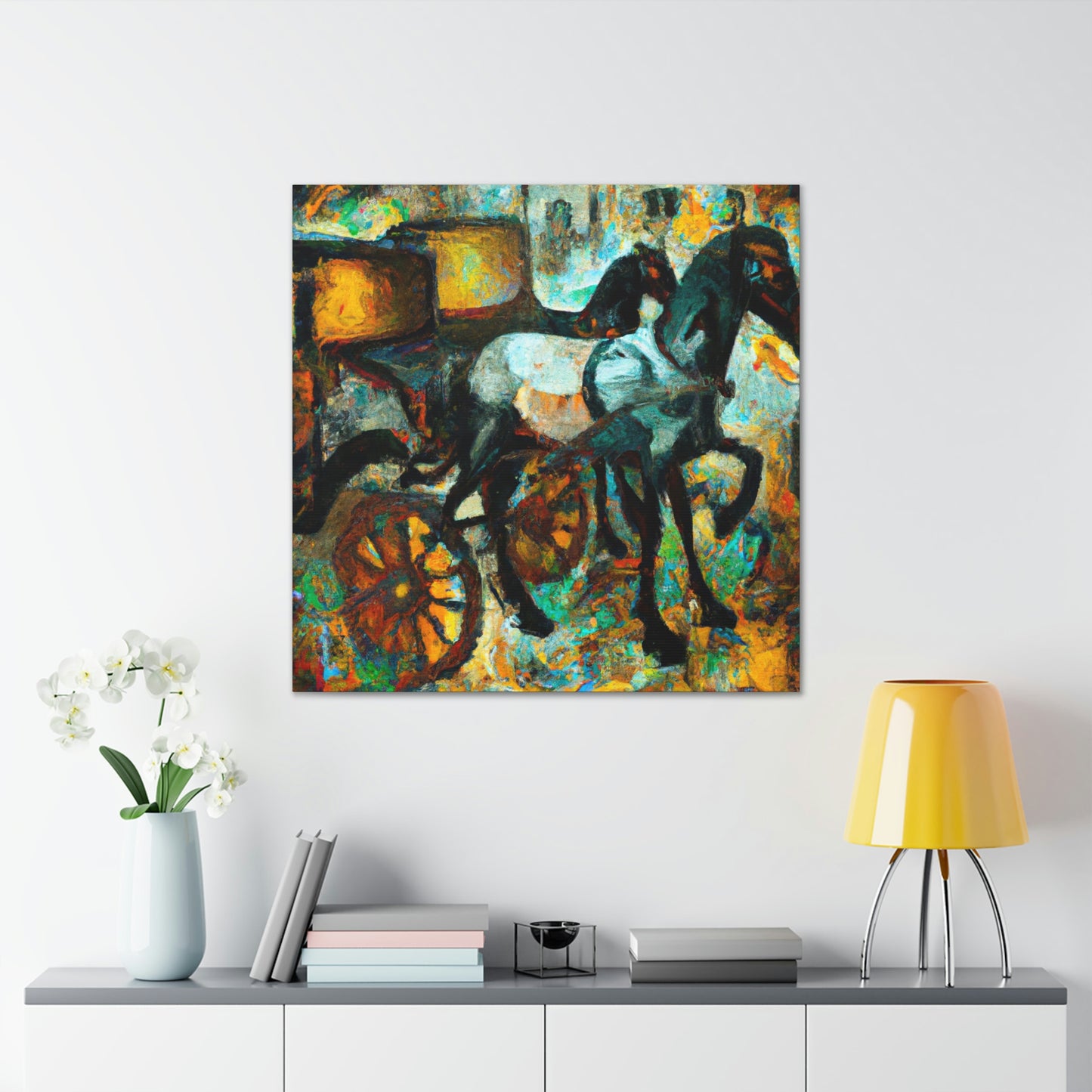 "Horse and Carriage Ride" - Canvas