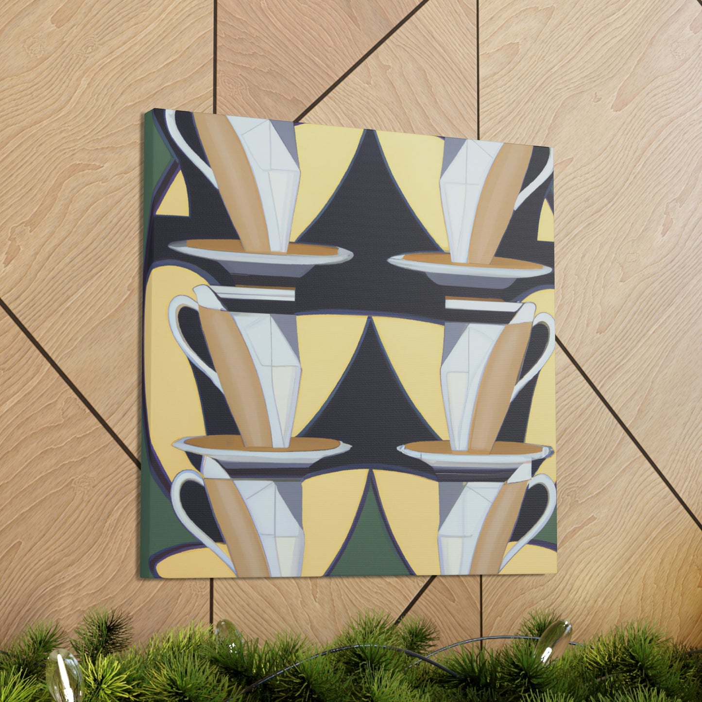 Charming Teacup Symphony - Canvas