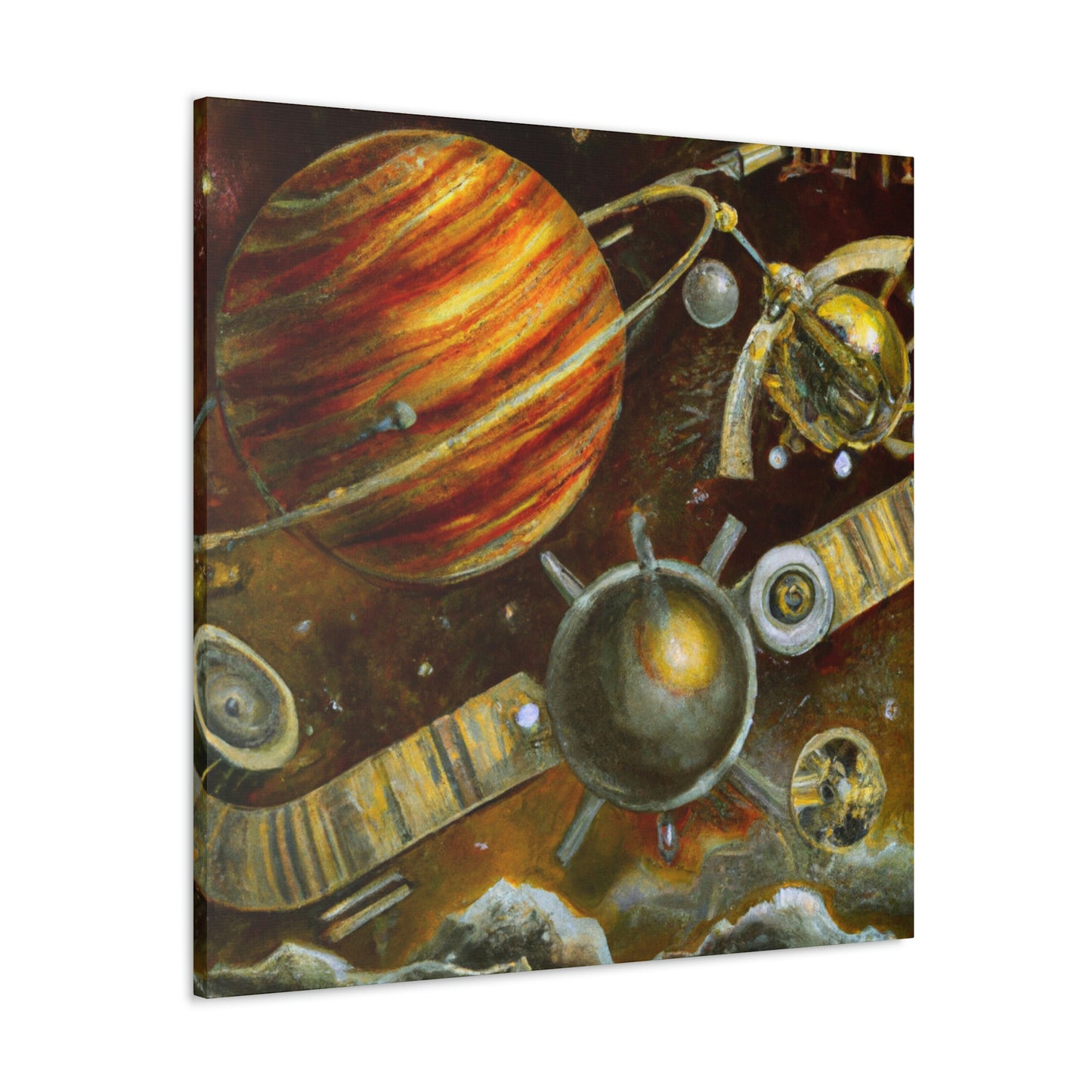 "Jupiter in Steampunk Hues" - Canvas