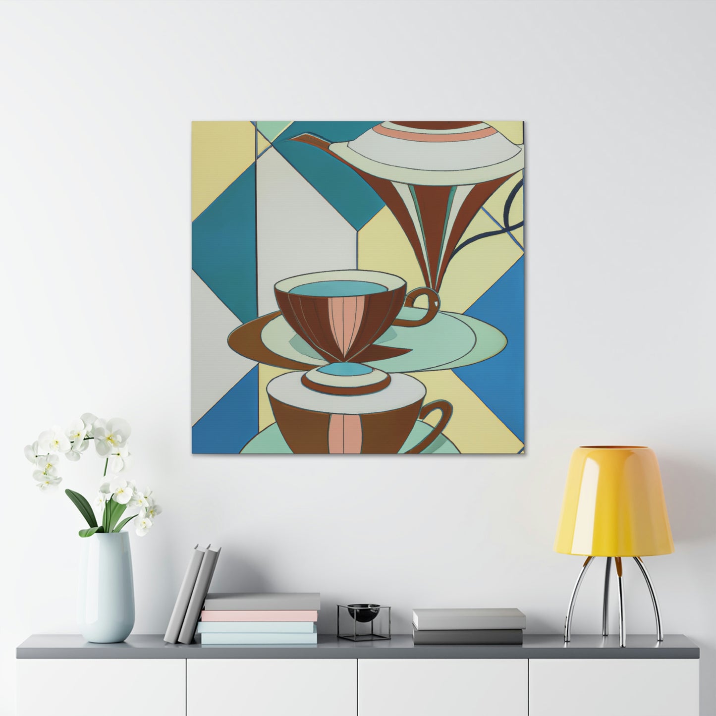 "Brewing Art Deco Tea" - Canvas