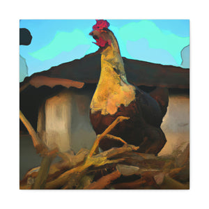 "Hen in Sunset Glow" - Canvas