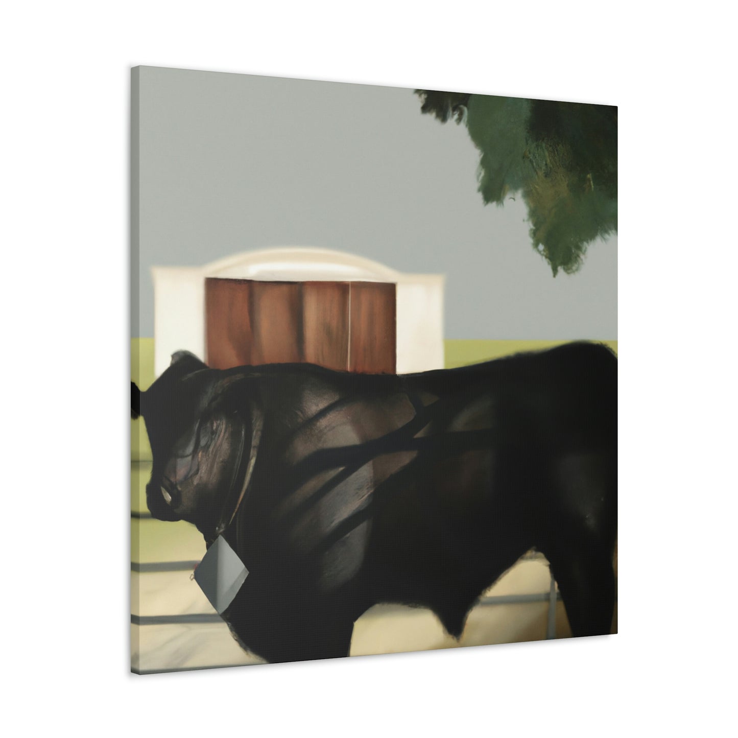 "Black Angus, Art Deco" - Canvas