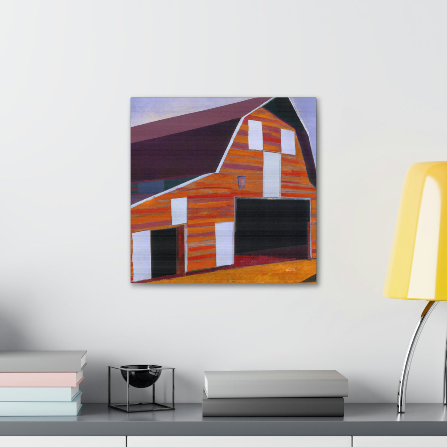 "Deco Barn Sunrise" - Canvas