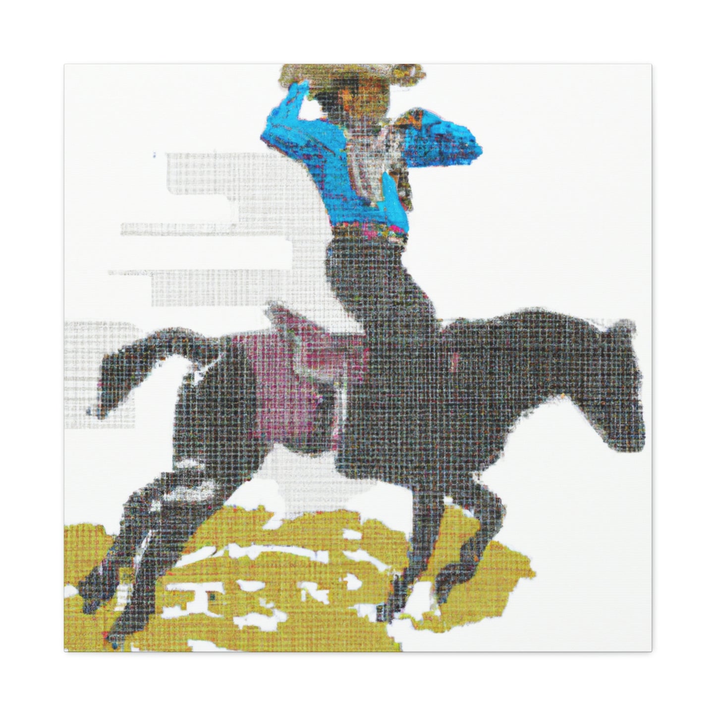 Rodeo in Pointillism - Canvas