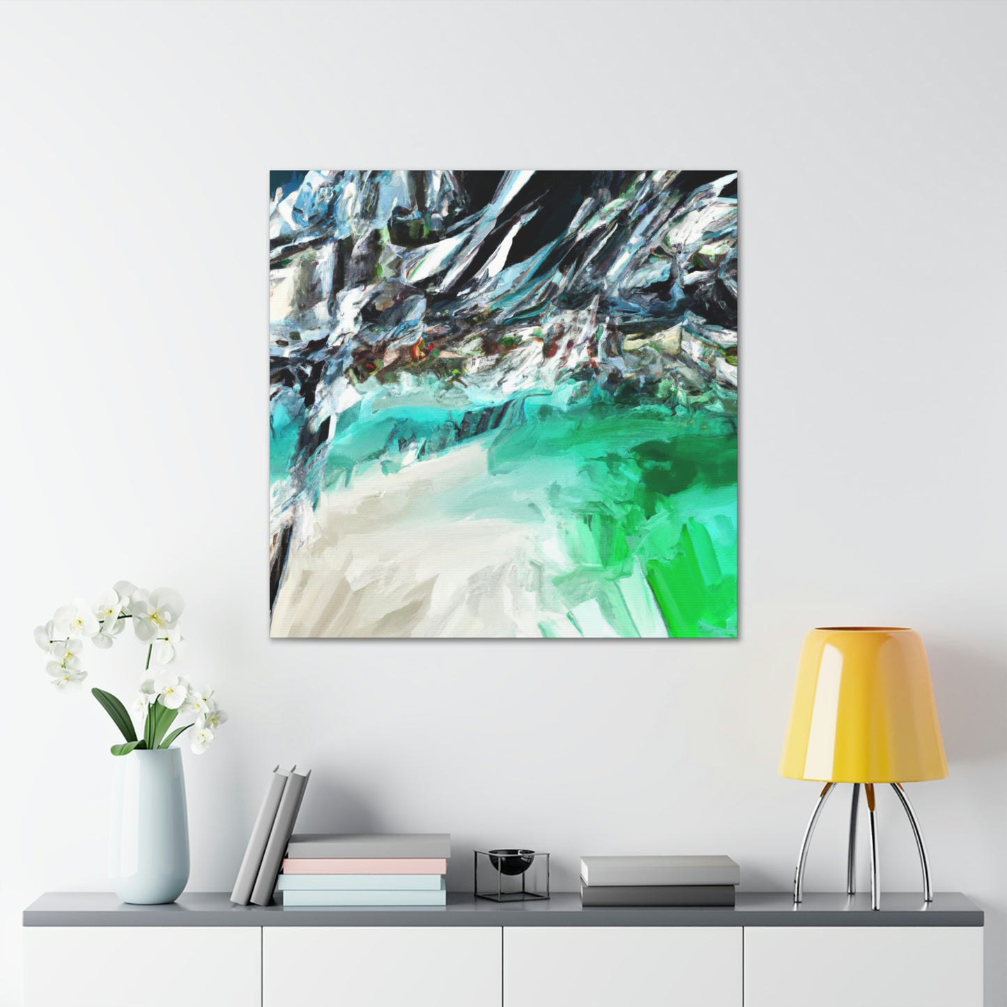 "Seascape Beach Painting" - Canvas