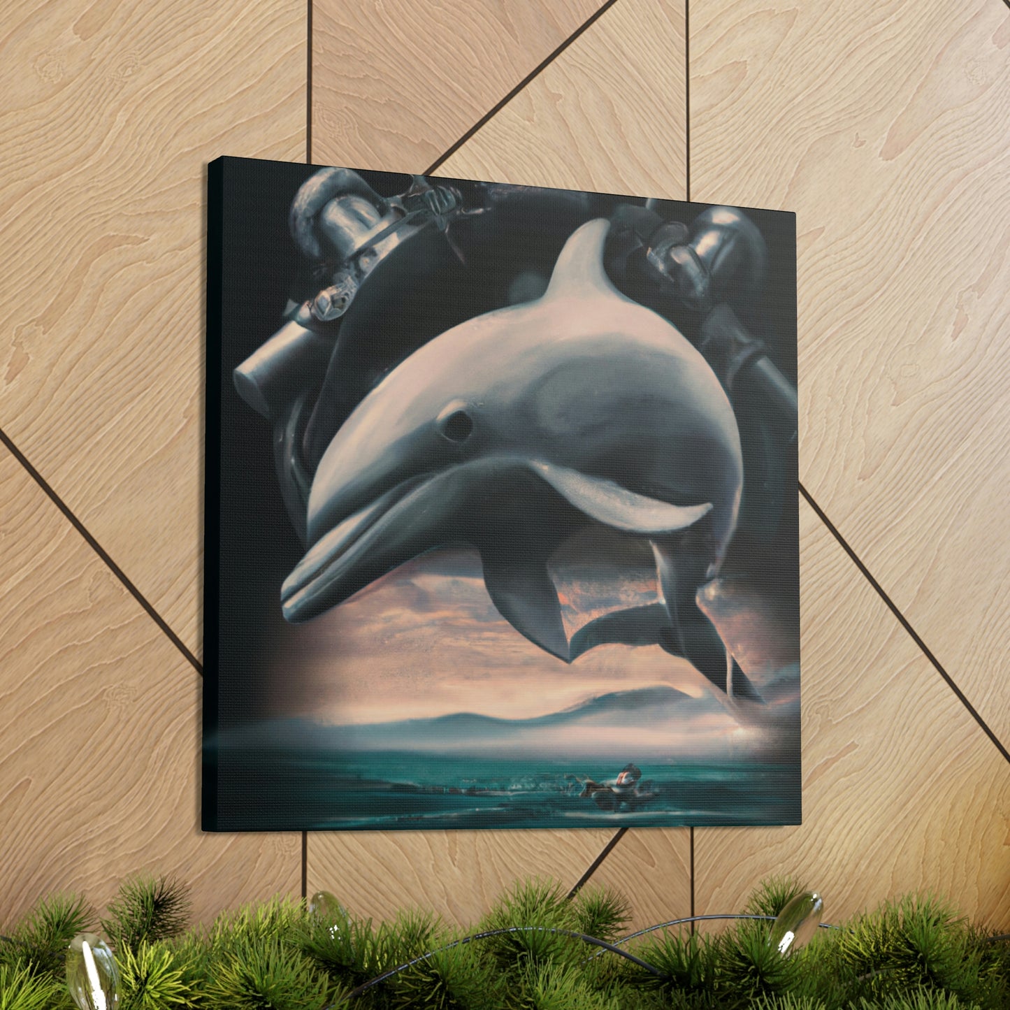 Dolphin's Clockwork Dream - Canvas