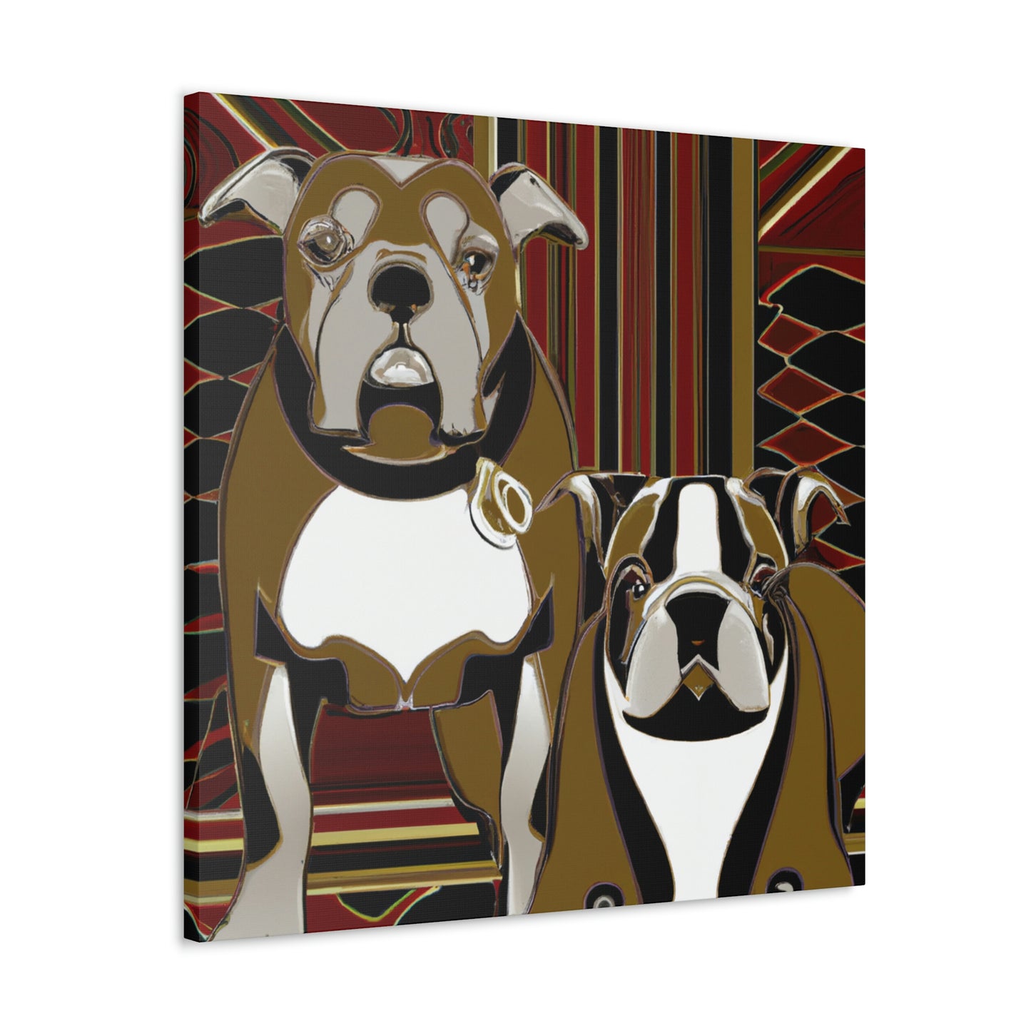 "Bulldog's Deco Grandeur" - Canvas