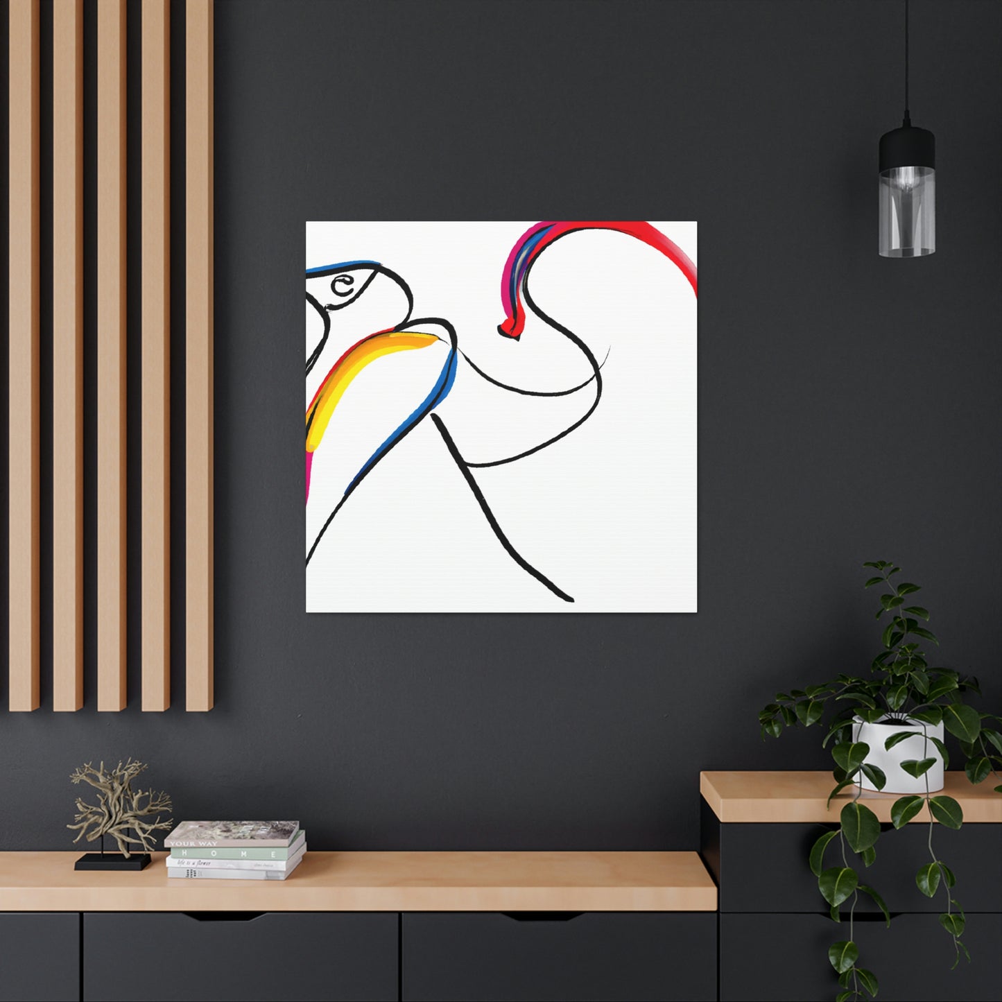 "Macaws in Minimalism" - Canvas