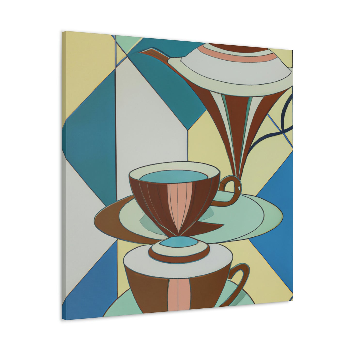 "Brewing Art Deco Tea" - Canvas