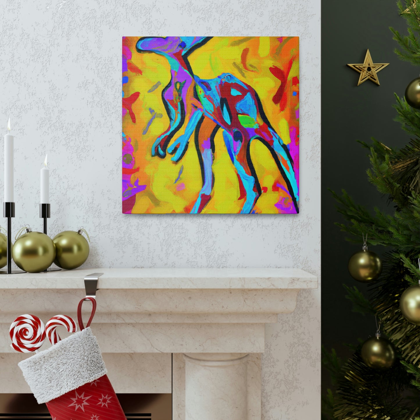 Kangaroo's Expressionist Dance - Canvas