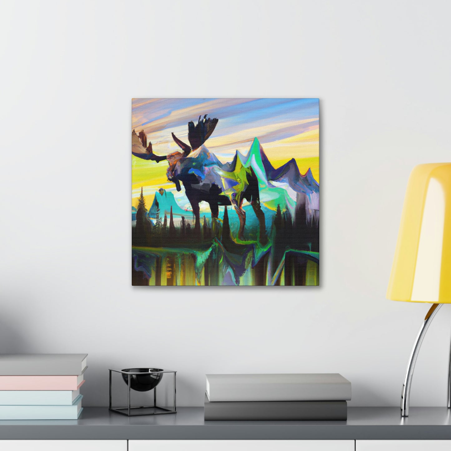 Moose in Art Deco - Canvas