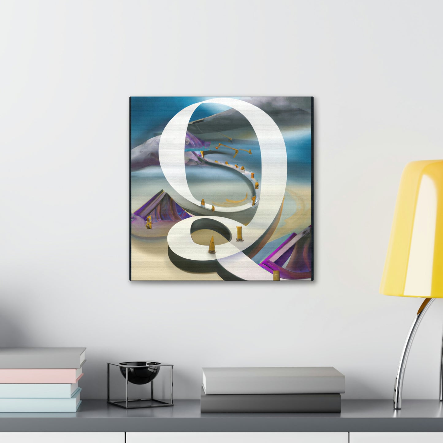 "Q in Art Deco" - Canvas