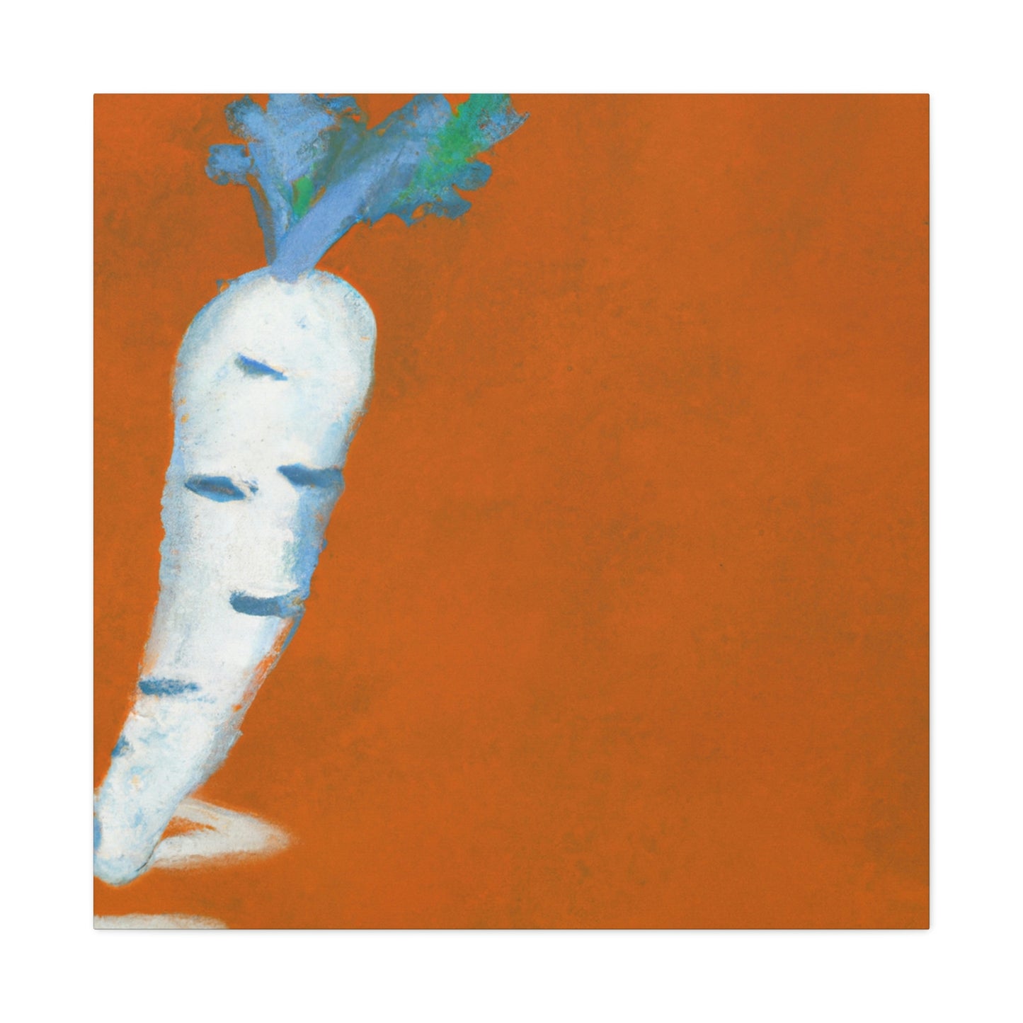 "Carrot: Minimalist Reflection" - Canvas