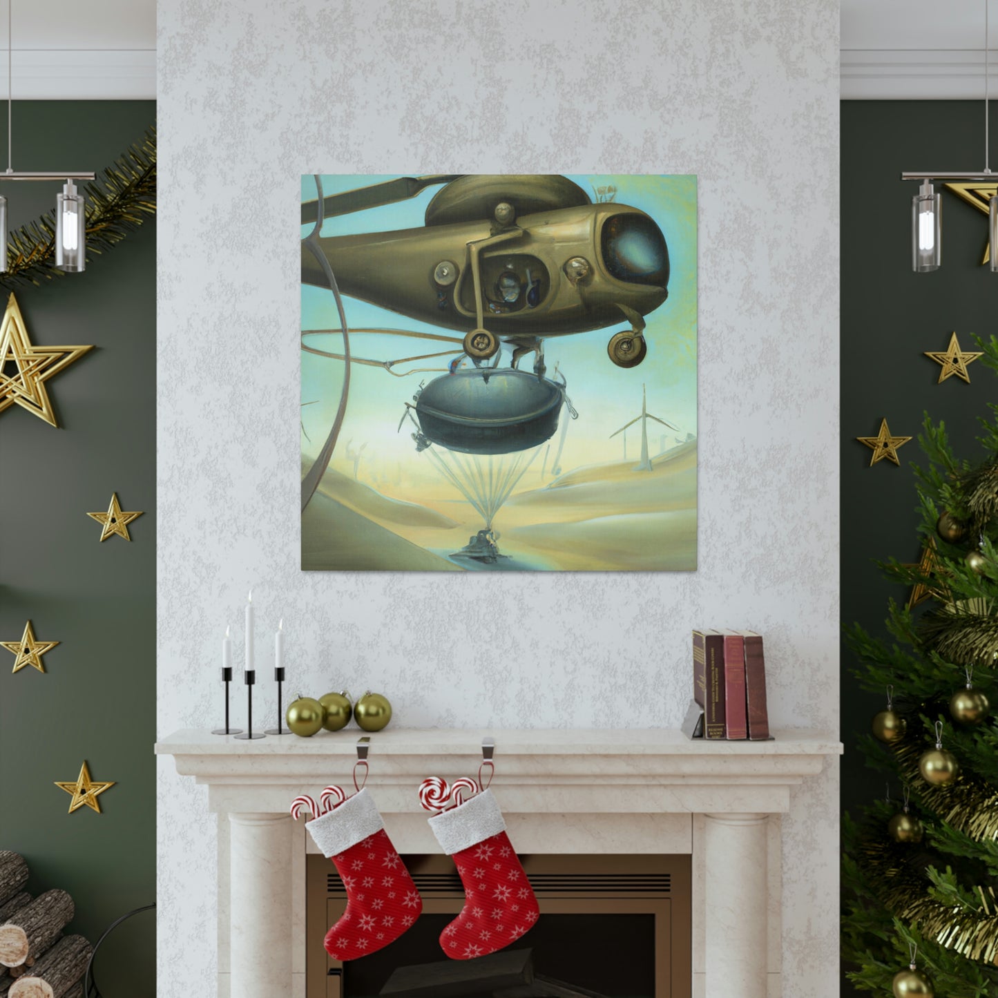 Helicopter in Surrealism - Canvas