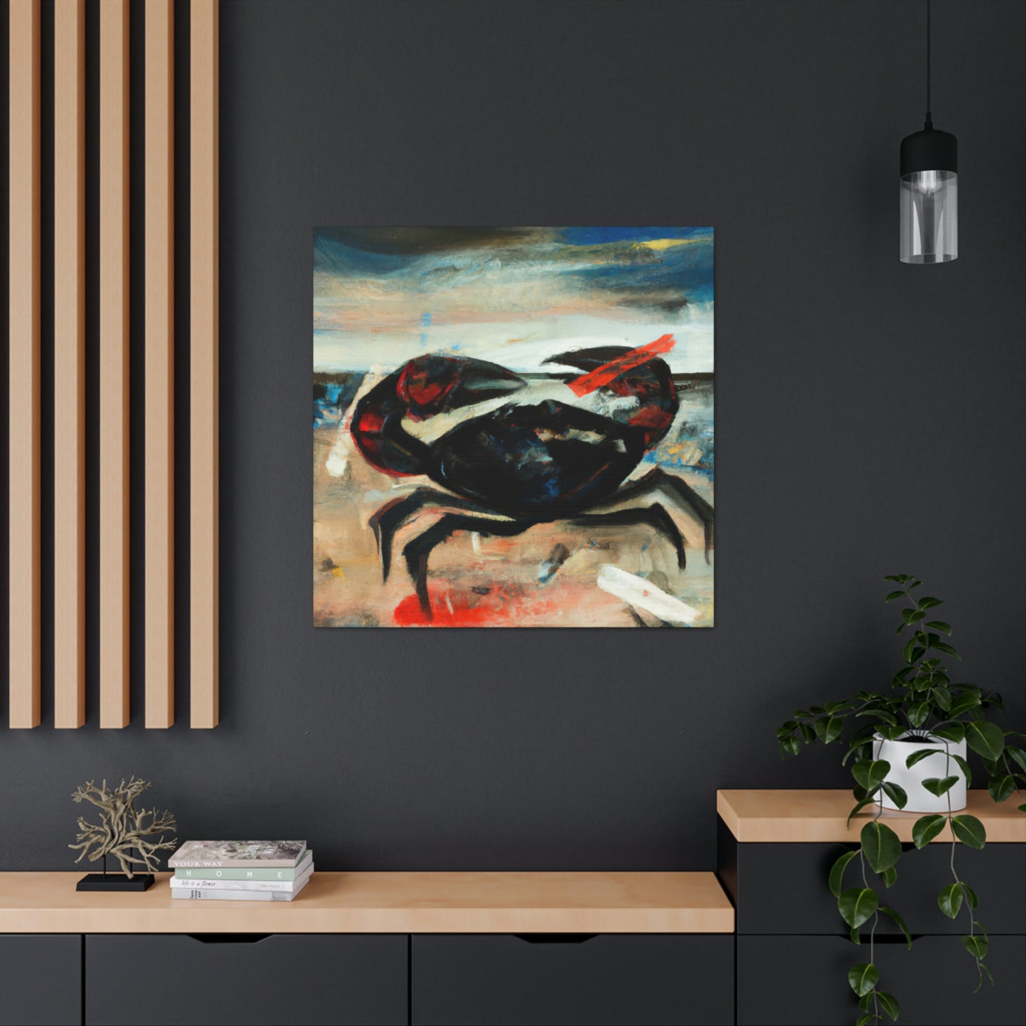 Crab on Abstract Canvas - Canvas