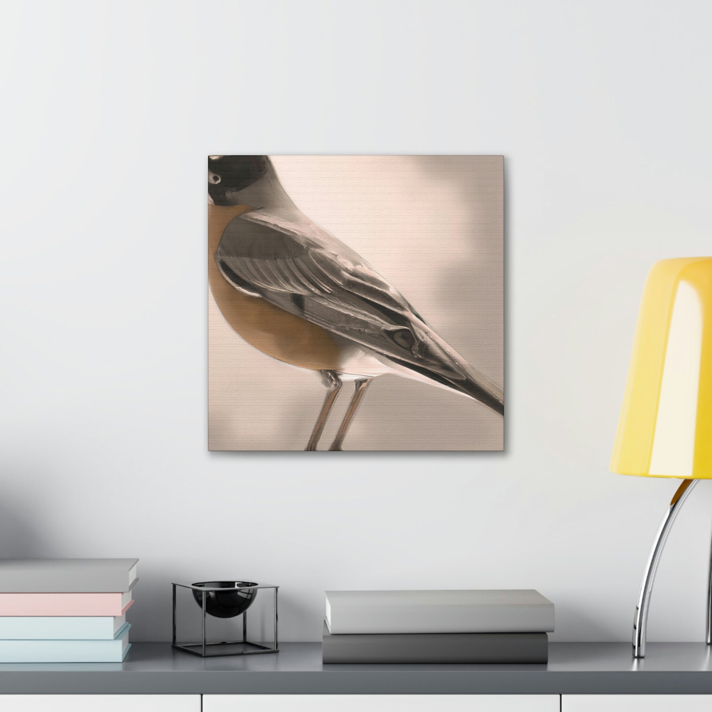 "Robins in Reflection Art" - Canvas