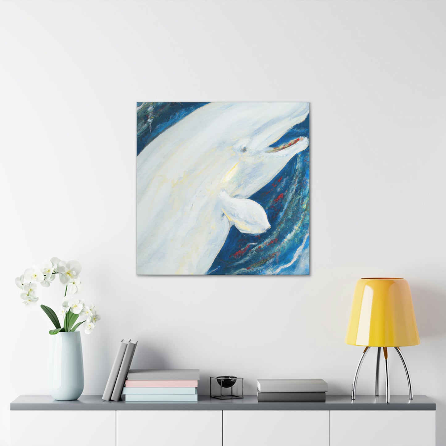 Beluga Whale Majestic. - Canvas