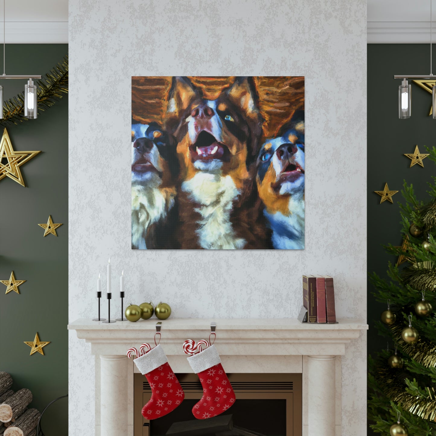 Aussie Shepherd Majesty - Canvas