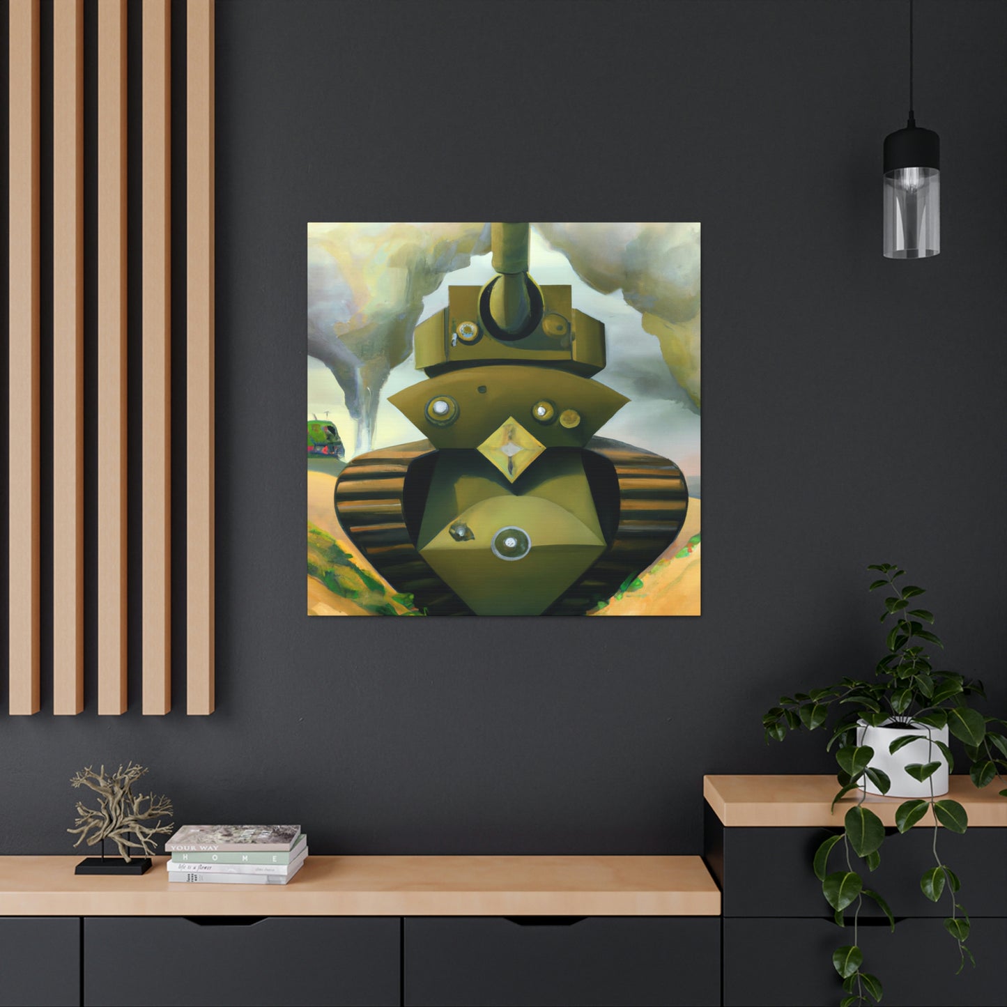 "Tank Turret Dreamscape" - Canvas