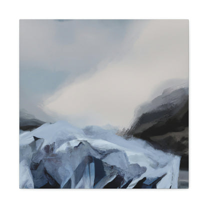 Glacier's Frozen Reflection - Canvas