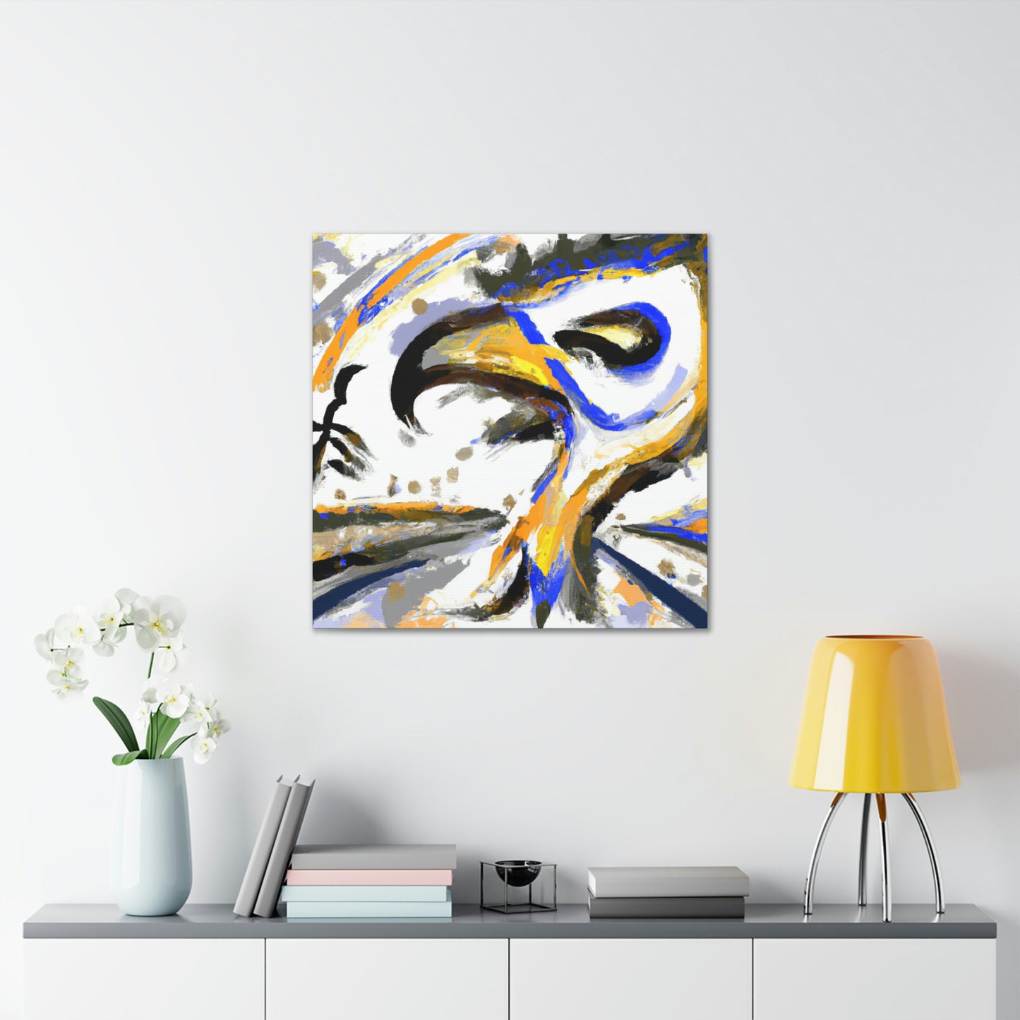 "Hawk in Flight Abstraction" - Canvas