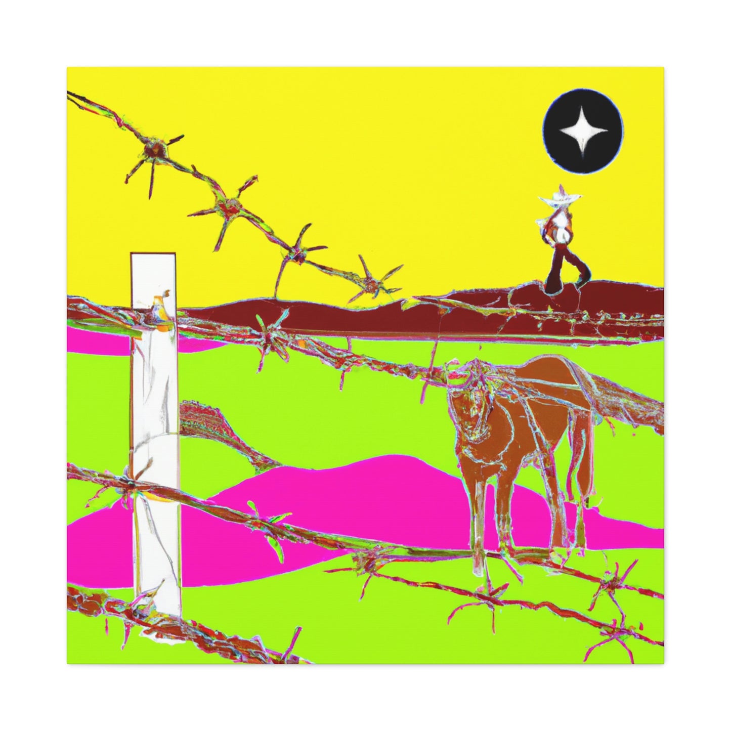 Barbed Wire Snapshot - Canvas