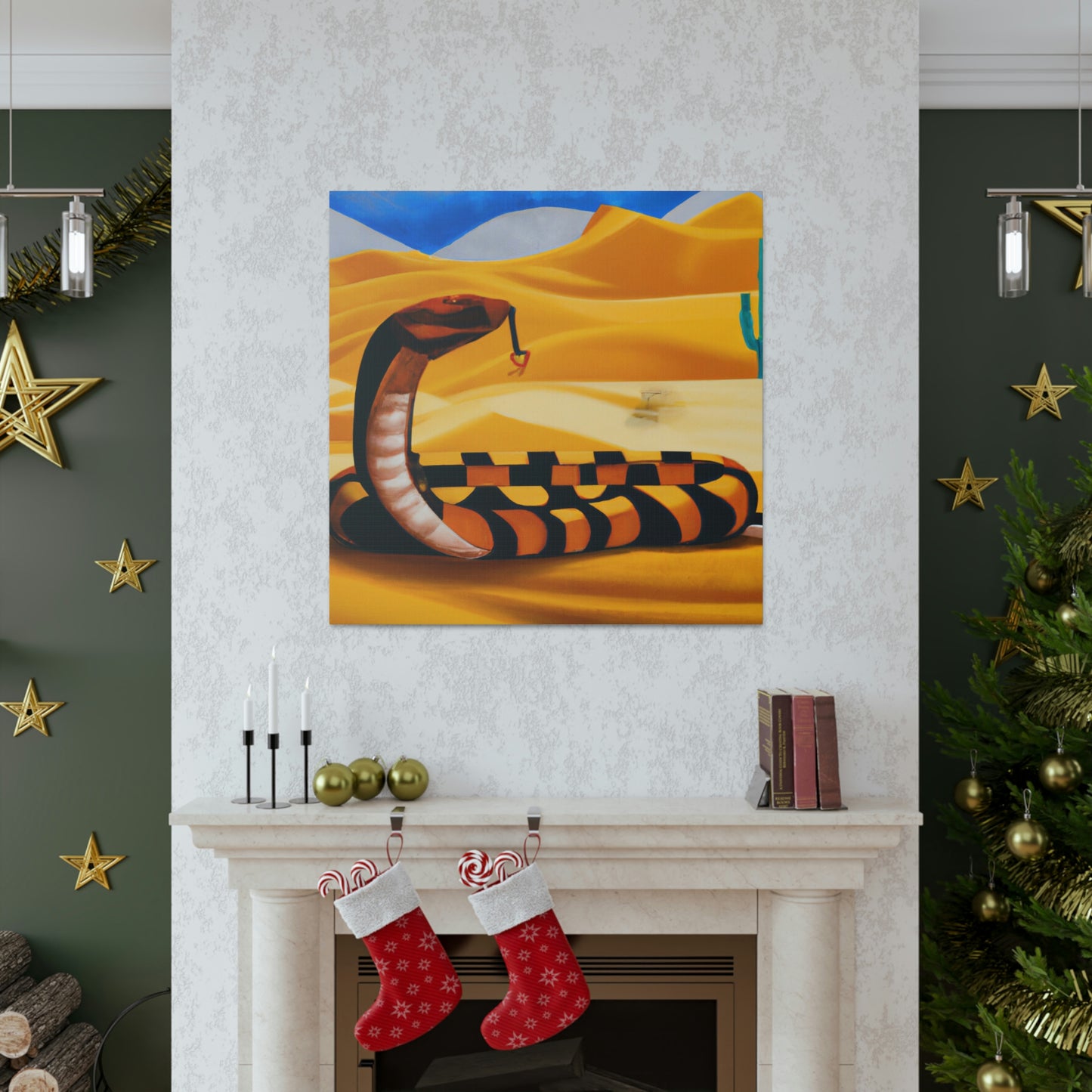 "Striking Rattlesnake Deco" - Canvas