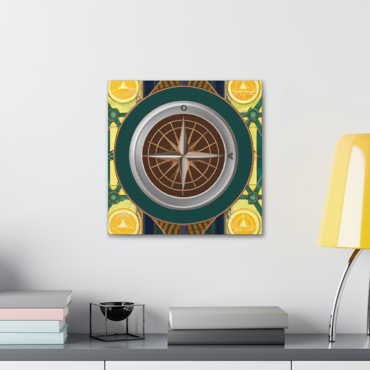 Vibrant Deco Compass - Canvas