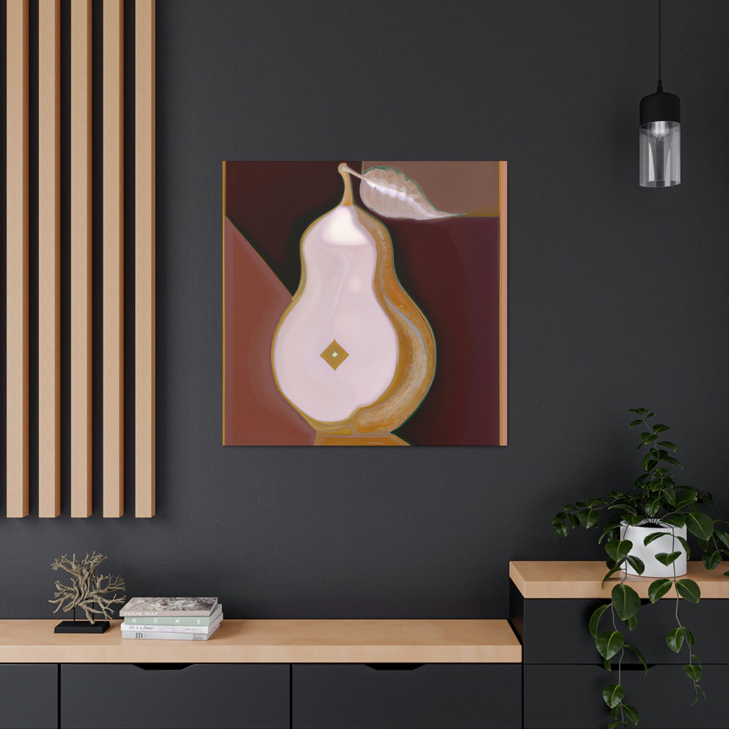 "Pear in Art Deco". - Canvas