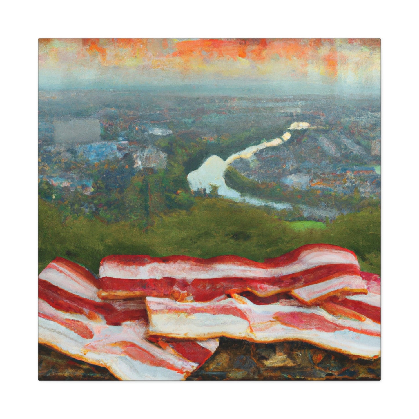 "Bacon Under Moonlight" - Canvas