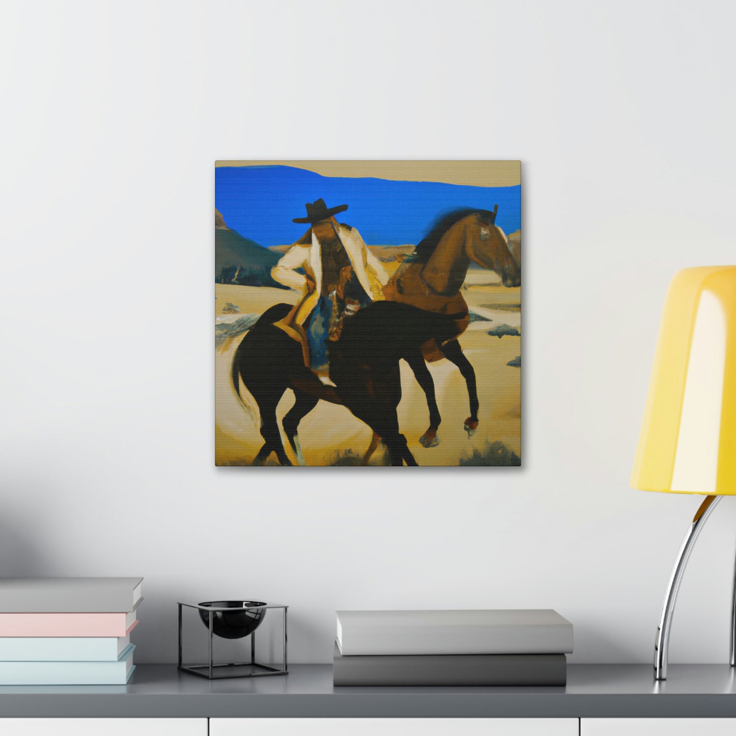 "Horses in Pasture Glow" - Canvas