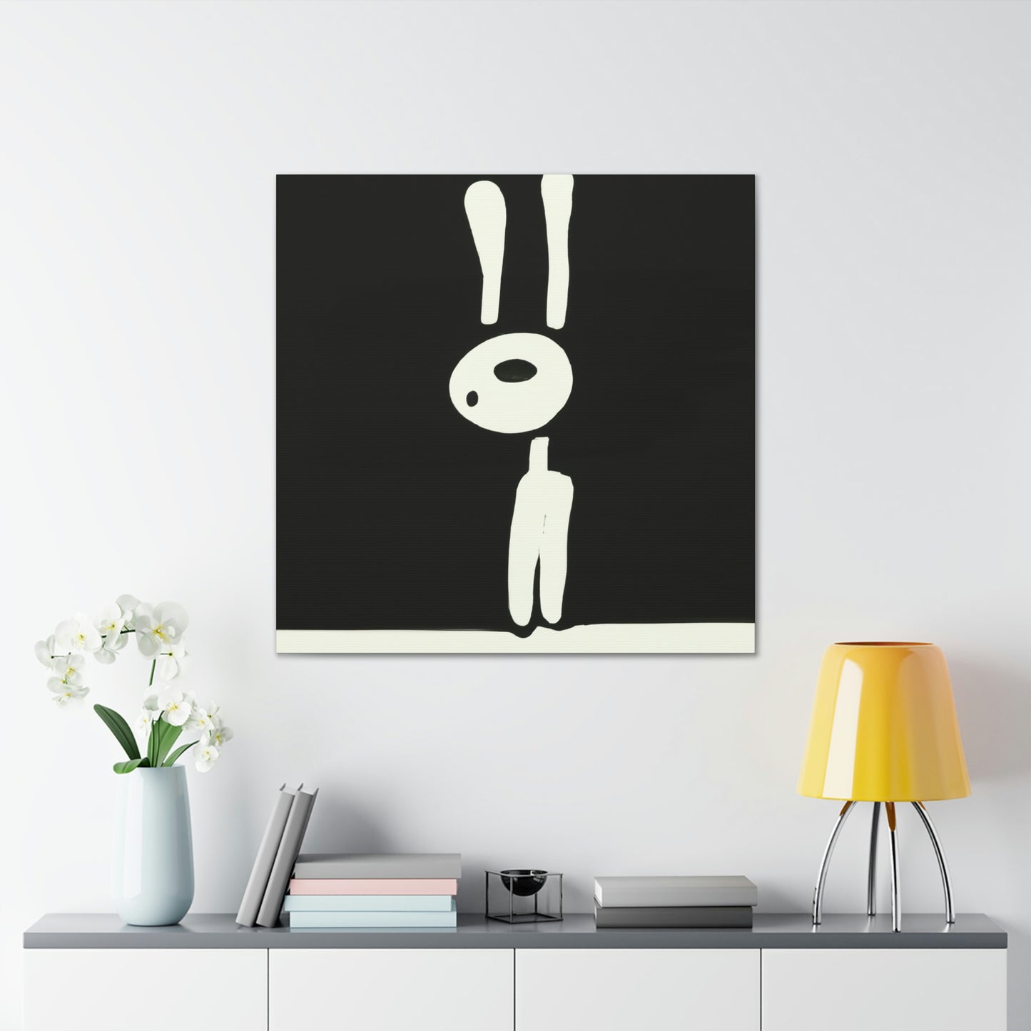 "Rabbit's Minimalist Dream" - Canvas