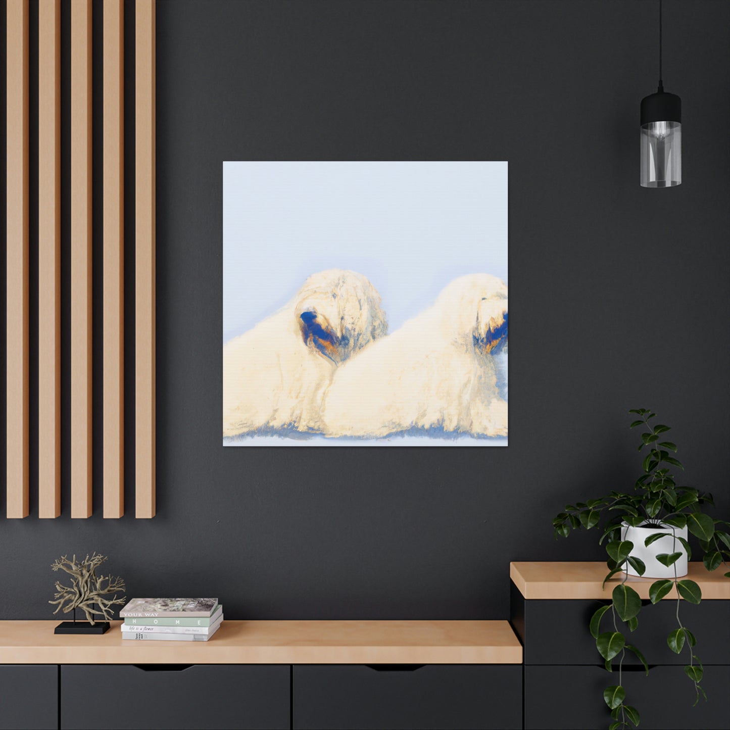 Old English Sheepdog Freedom - Canvas