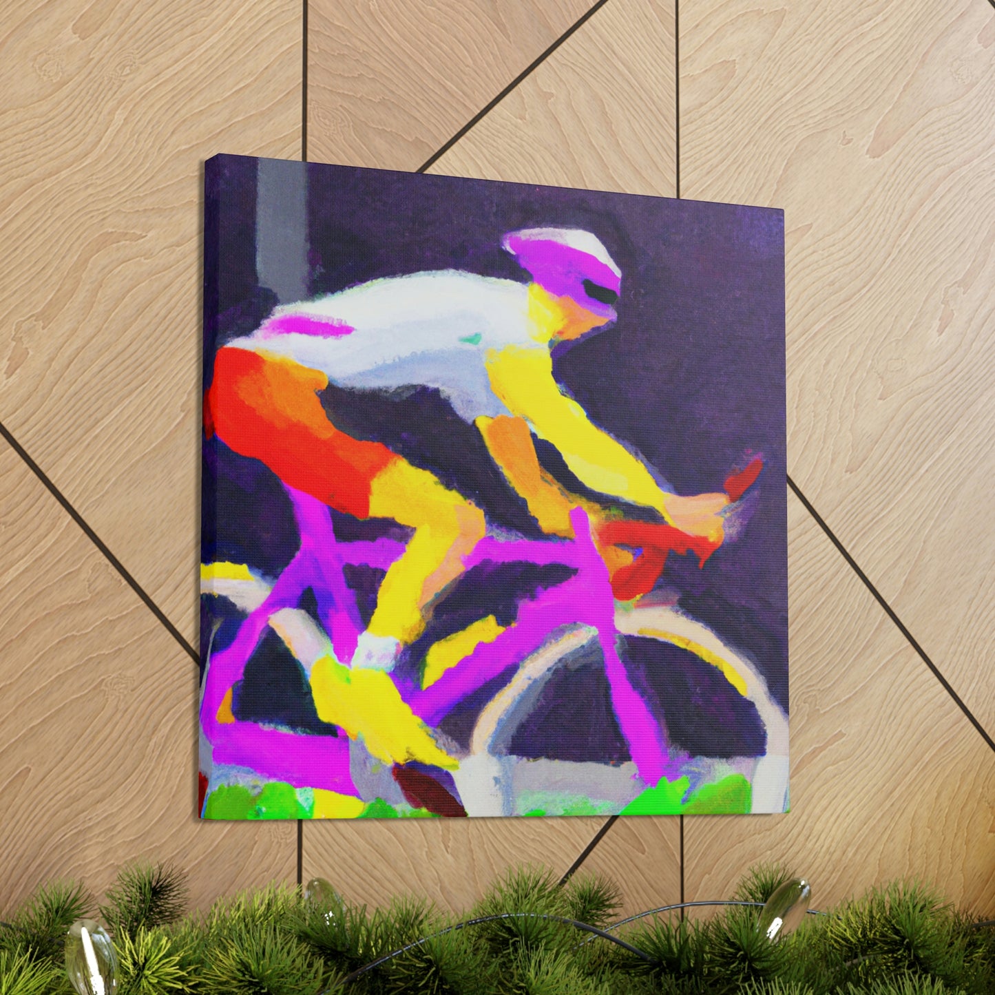 Bicycling in Minimalism - Canvas