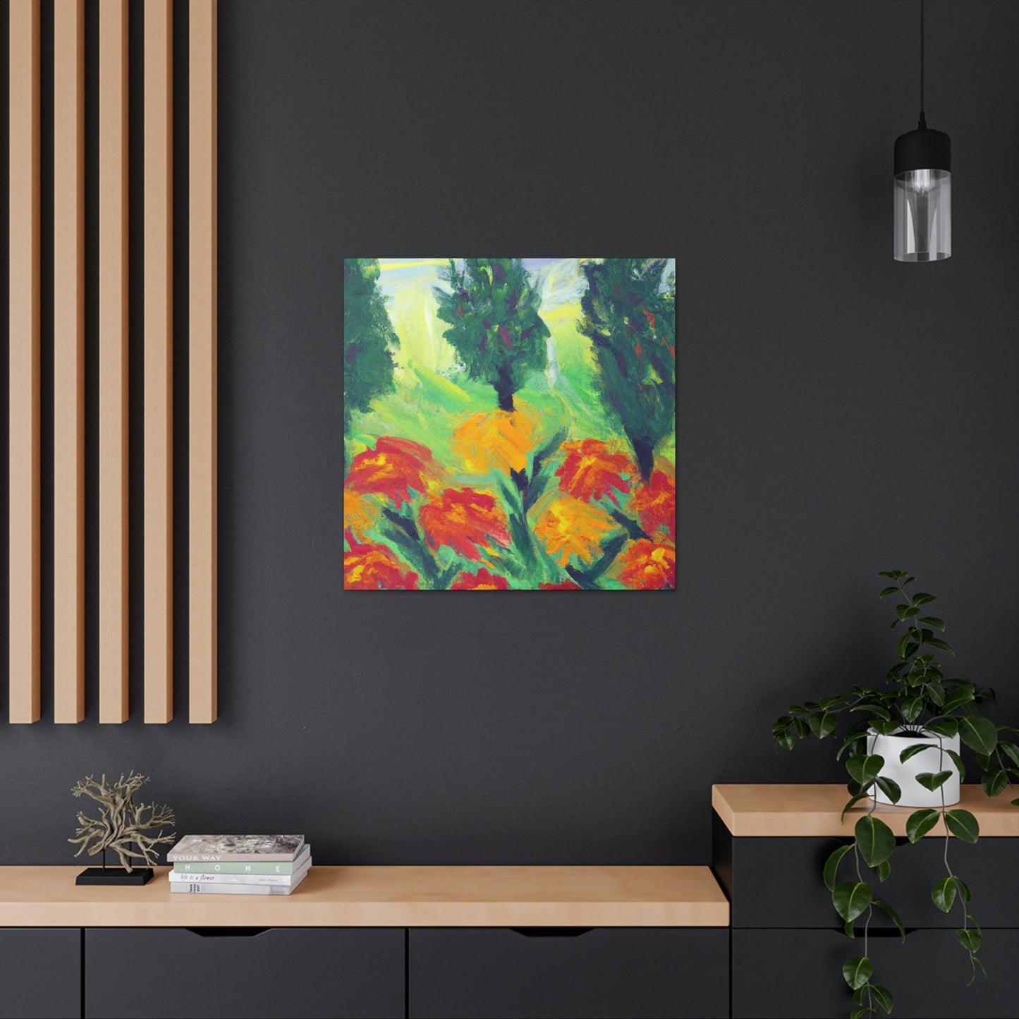 Marigolds in Expressionism - Canvas