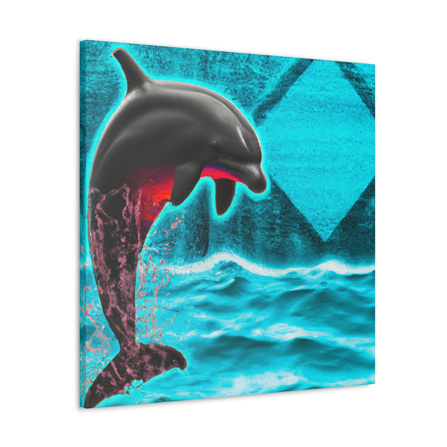 Dancing Dolphin Splash - Canvas