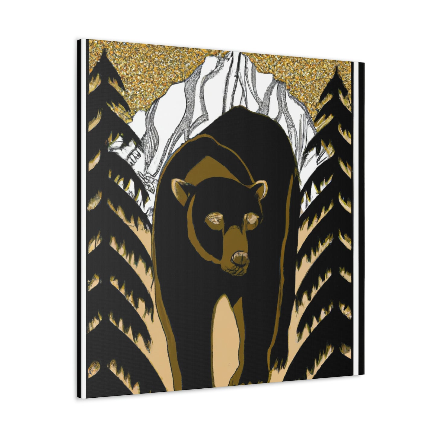 Dancing Art Deco Bear - Canvas