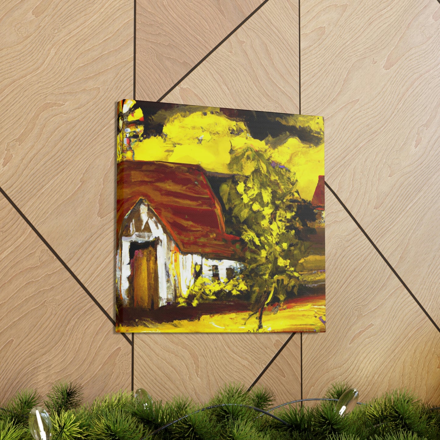 Barn in Expressionism - Canvas