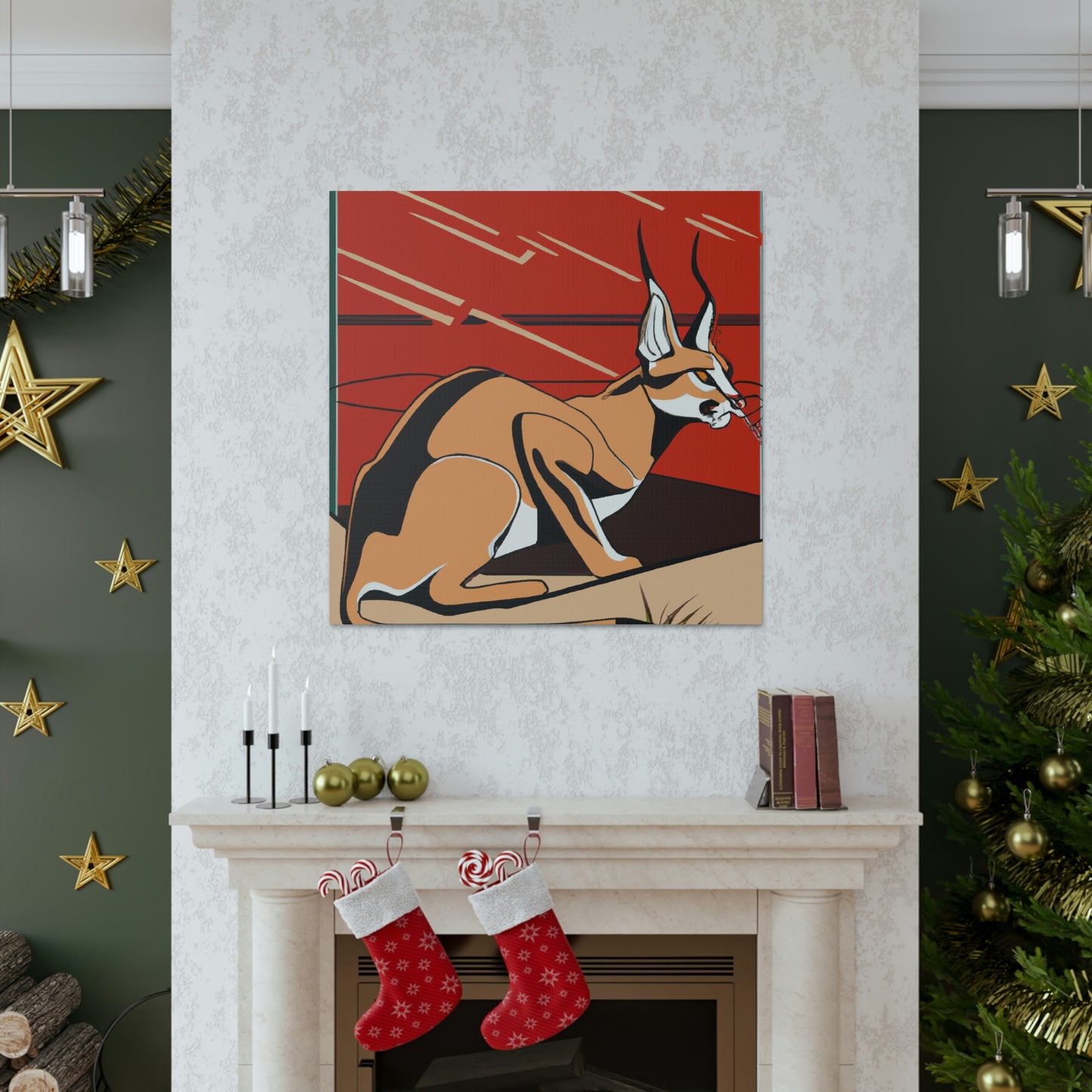 "Caracal's Deco Zenith" - Canvas