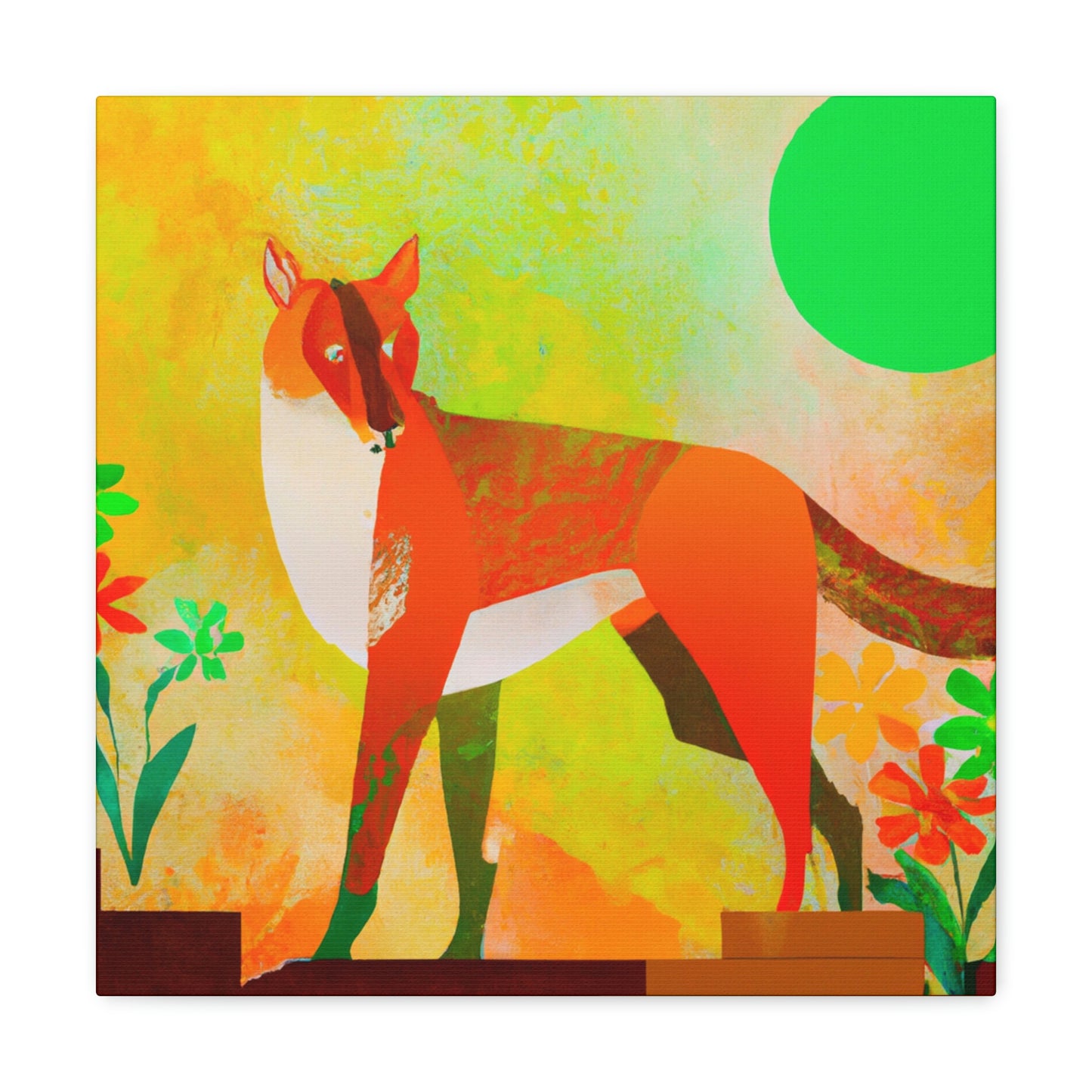 Dhole in Art Deco - Canvas