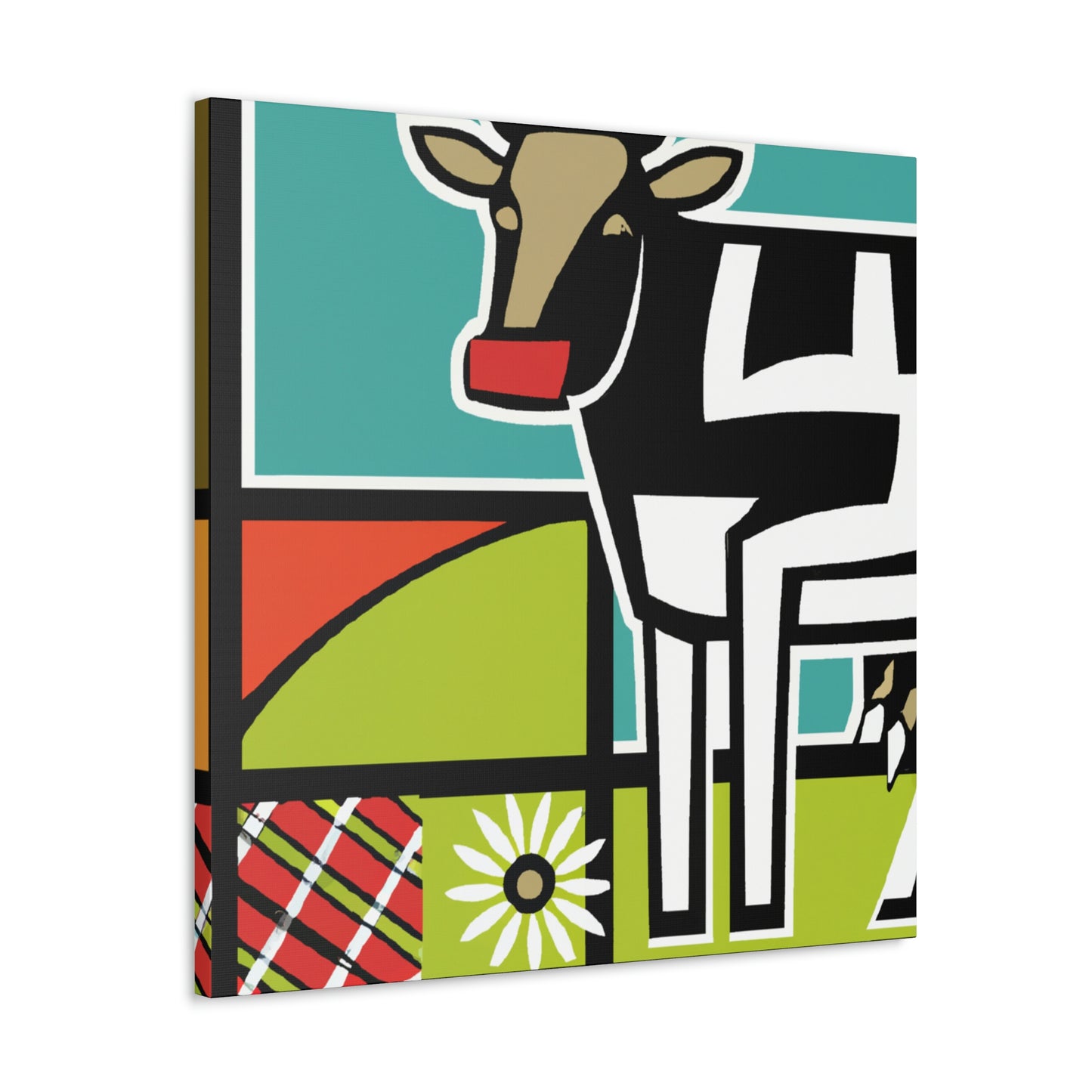 "Cow among Art Deco" - Canvas