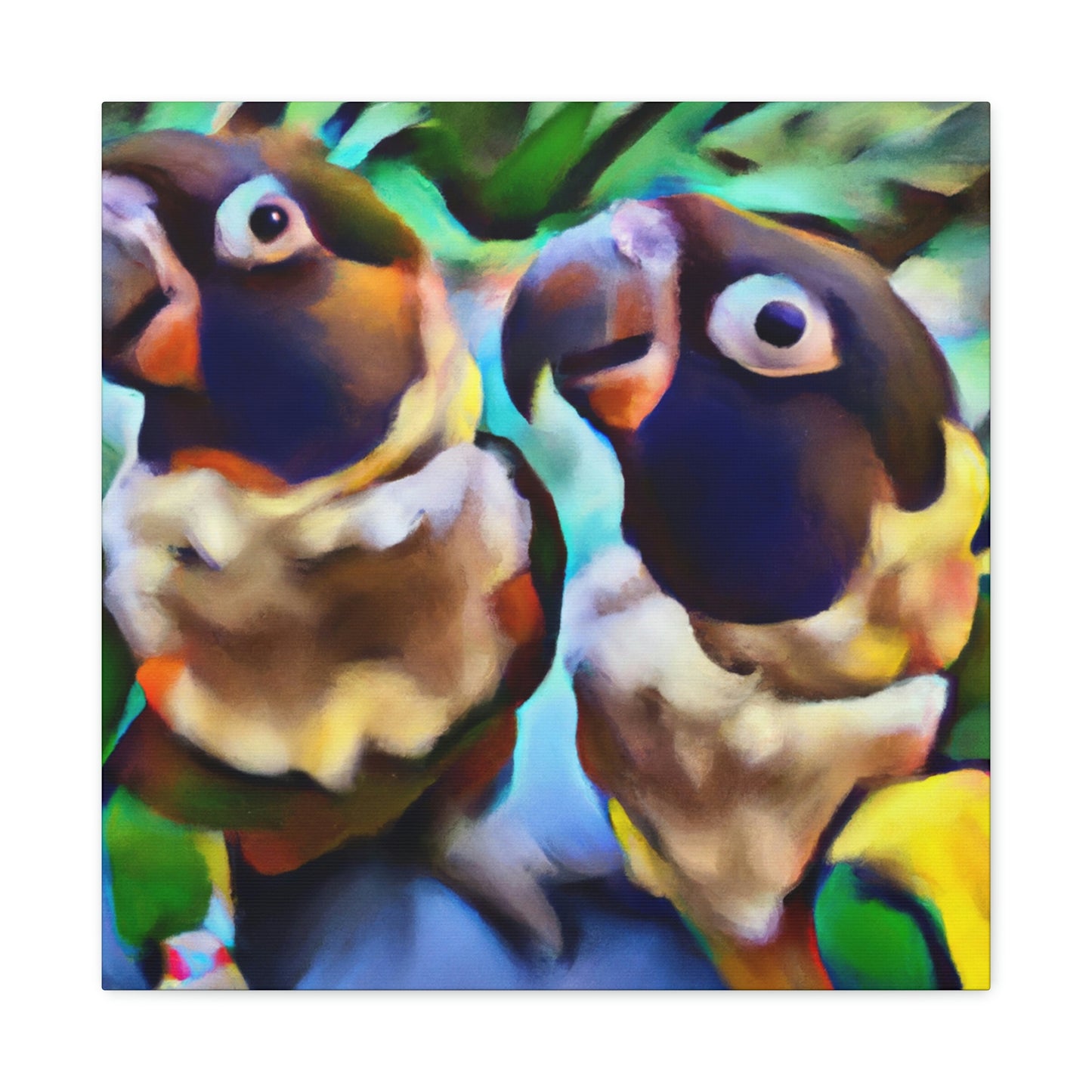 "Conures in Colors Joyful" - Canvas